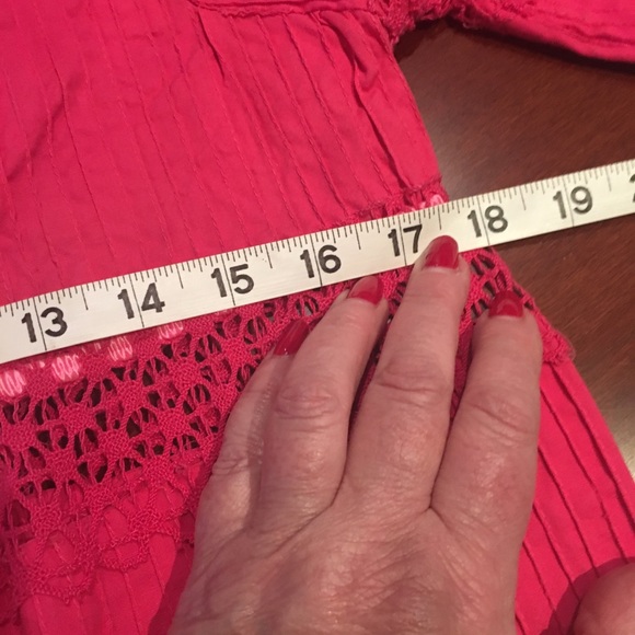 RESERVED Summer Dress 70s Hot Pink - Picture 4 of 8